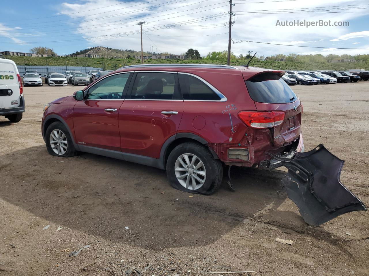 2017 Kia Sorento Lx Red vin: 5XYPGDA59HG243114