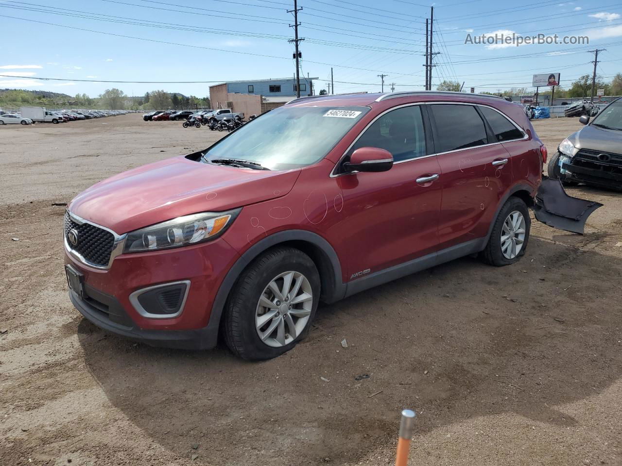 2017 Kia Sorento Lx Red vin: 5XYPGDA59HG243114