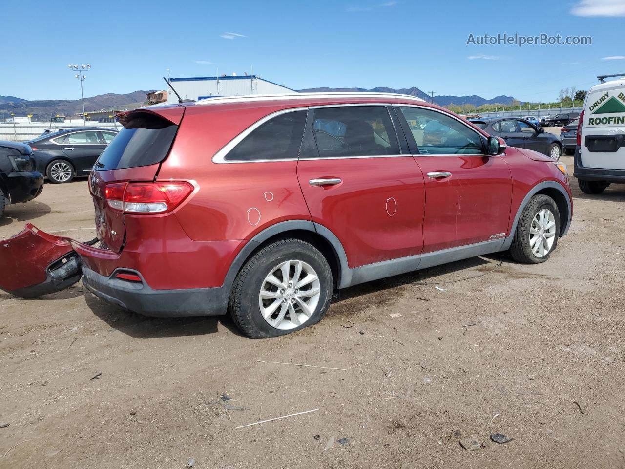 2017 Kia Sorento Lx Red vin: 5XYPGDA59HG243114