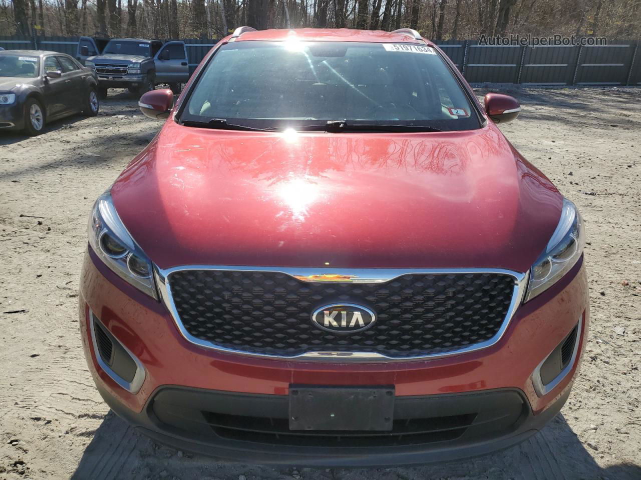 2018 Kia Sorento Lx Red vin: 5XYPGDA59JG367325