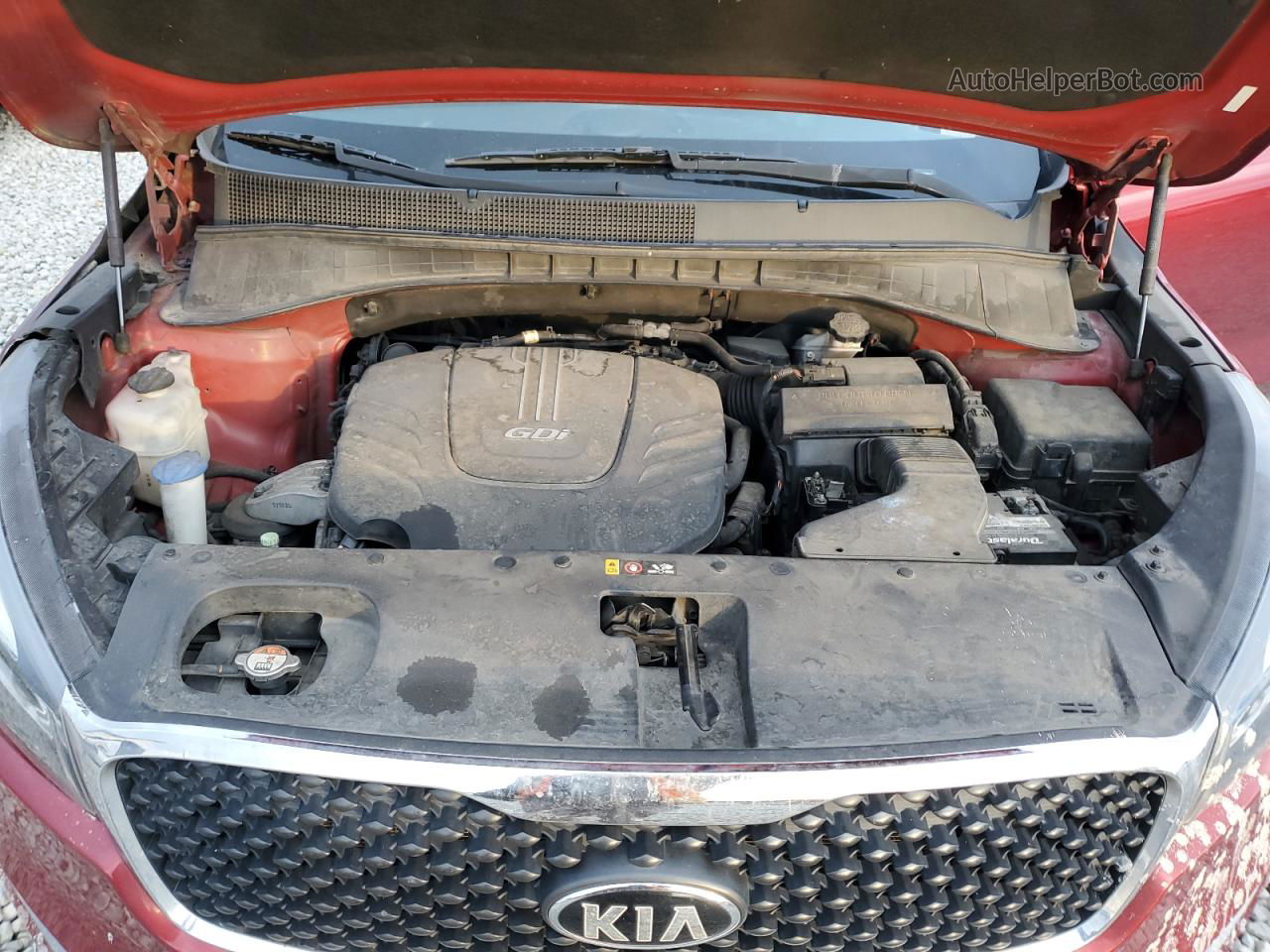 2018 Kia Sorento Lx Red vin: 5XYPGDA5XJG338822