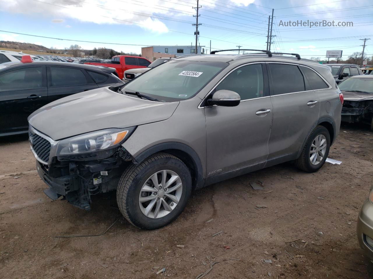 2018 Kia Sorento Lx Gray vin: 5XYPGDA5XJG371965