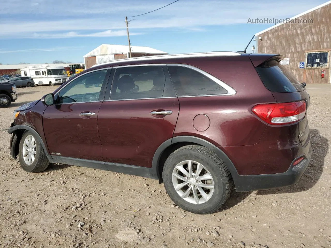 2018 Kia Sorento Lx Maroon vin: 5XYPGDA5XJG408545