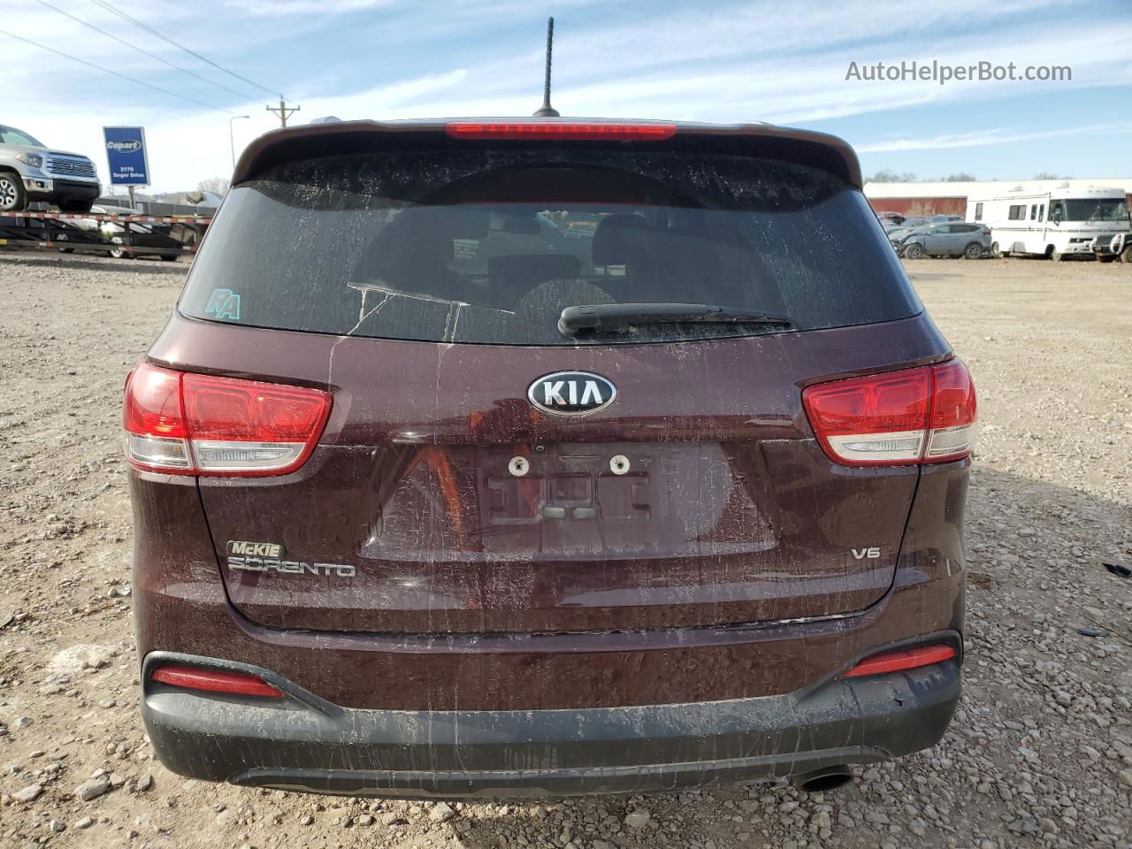 2018 Kia Sorento Lx Maroon vin: 5XYPGDA5XJG408545