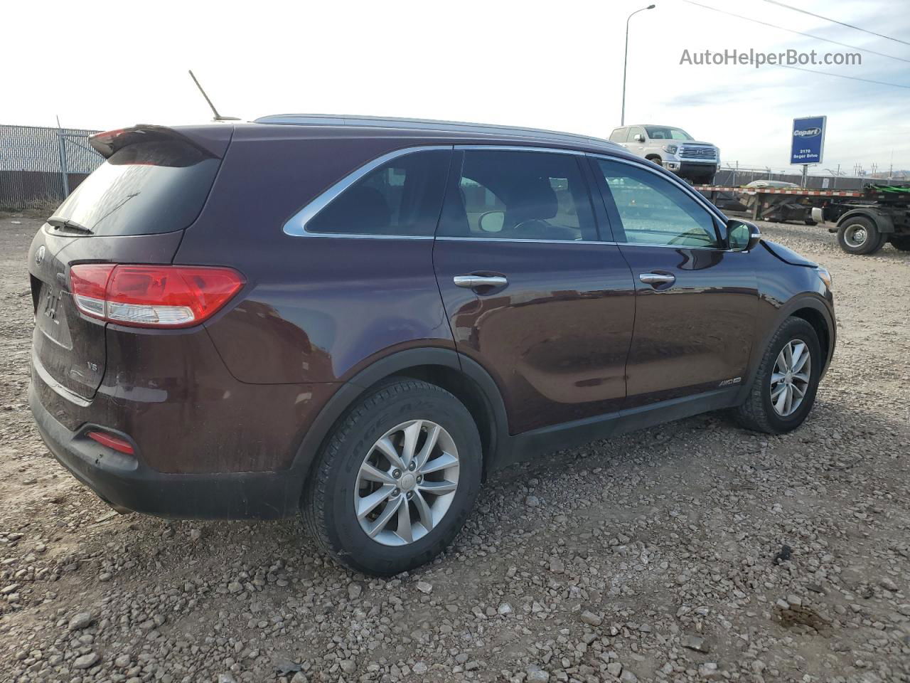 2018 Kia Sorento Lx Maroon vin: 5XYPGDA5XJG408545