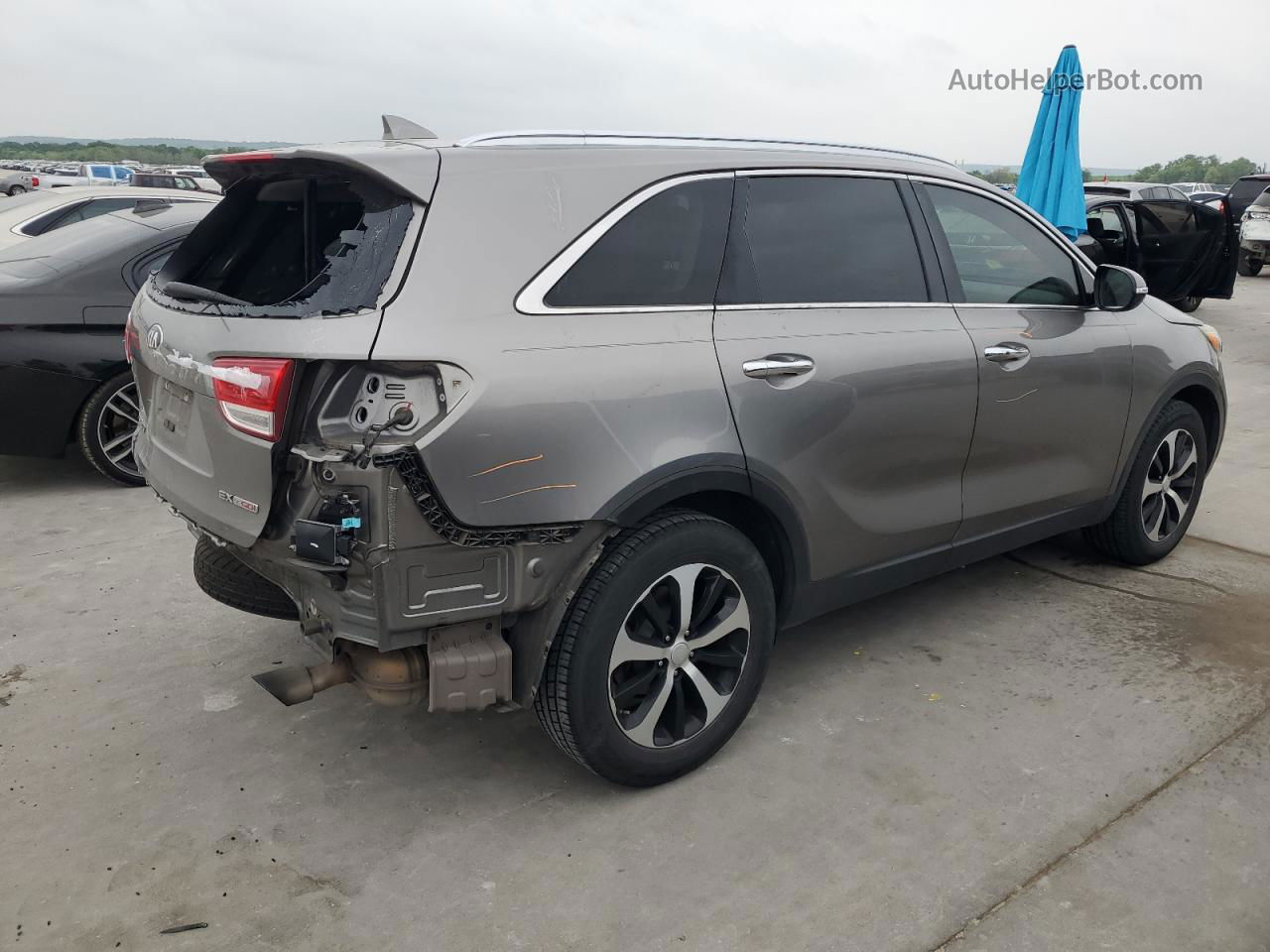 2017 Kia Sorento Ex Серый vin: 5XYPH4A15HG280588