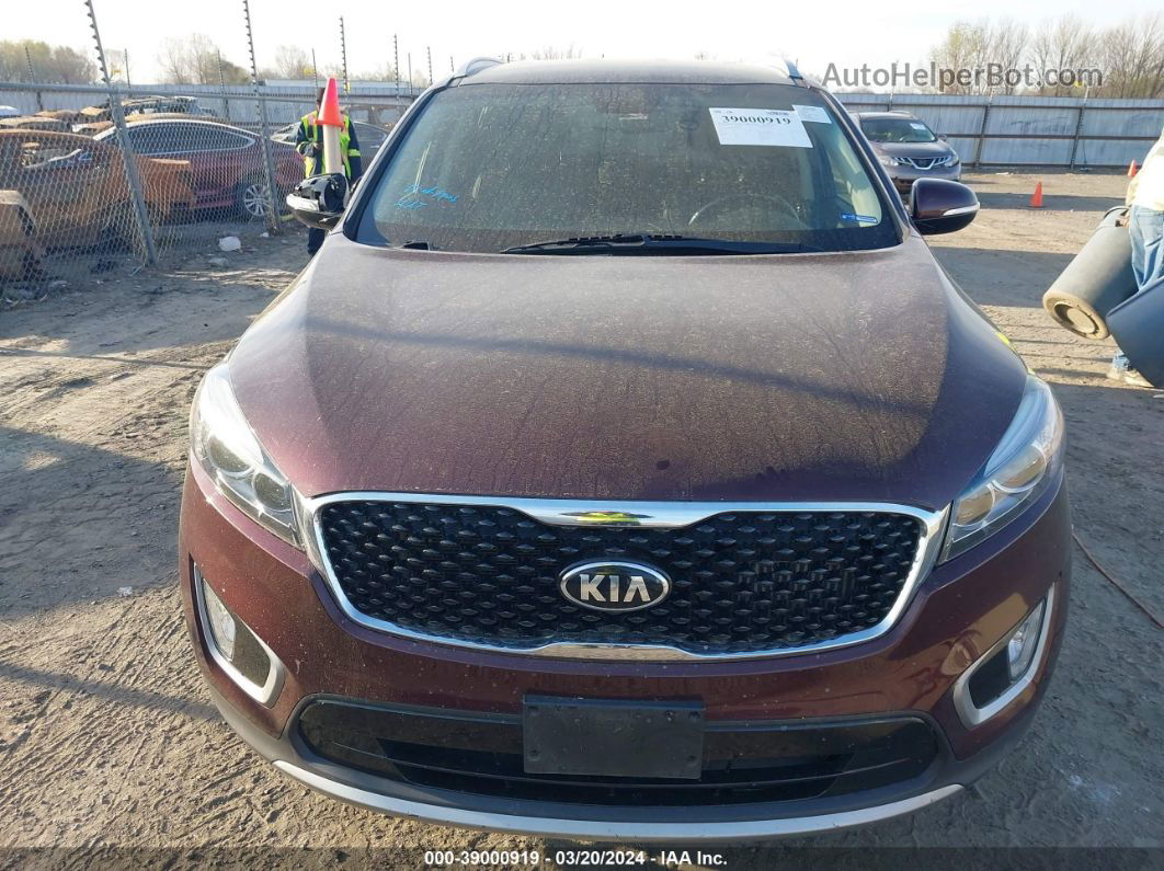 2017 Kia Sorento 2.0t Ex Бордовый vin: 5XYPH4A17HG240237