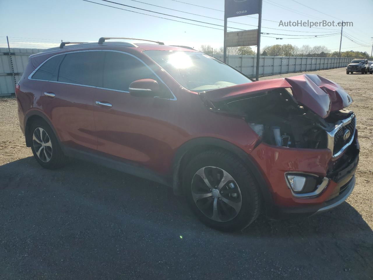 2018 Kia Sorento Ex Red vin: 5XYPH4A50JG425481