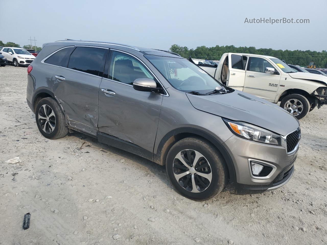 2018 Kia Sorento Ex Серый vin: 5XYPH4A55JG410443