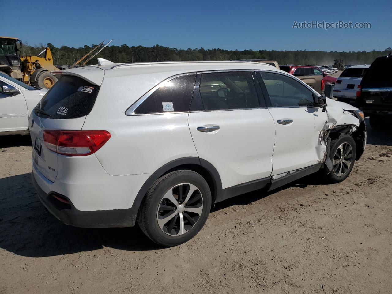 2018 Kia Sorento Ex Белый vin: 5XYPH4A56JG427008