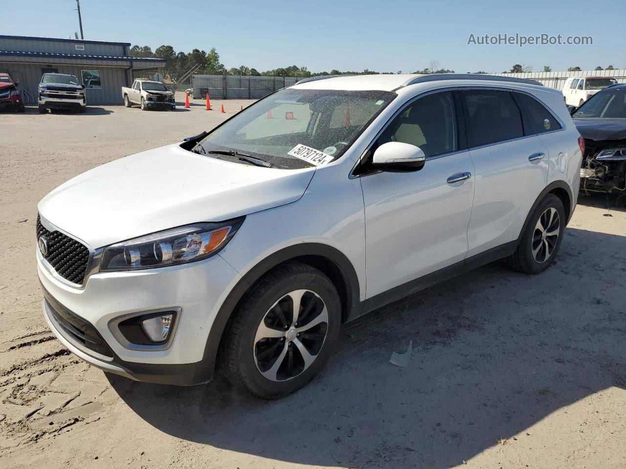 2018 Kia Sorento Ex White vin: 5XYPH4A56JG427008