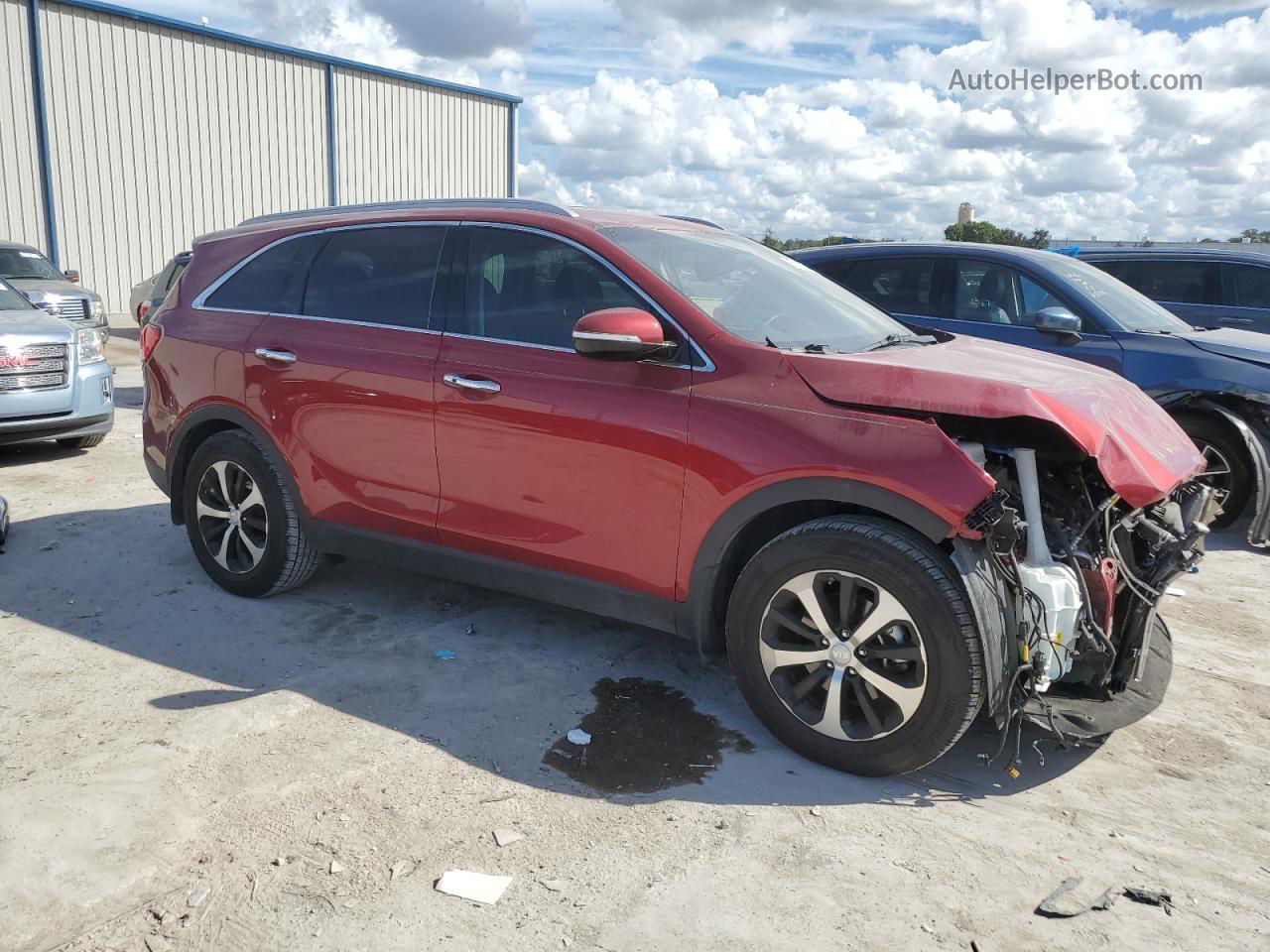 2018 Kia Sorento Ex Red vin: 5XYPH4A58JG425471