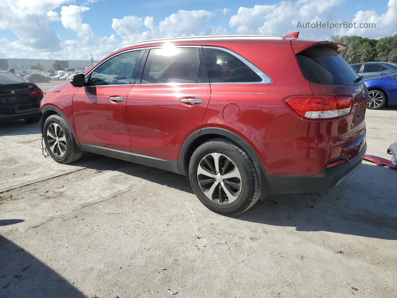 2018 Kia Sorento Ex Red vin: 5XYPH4A58JG425471