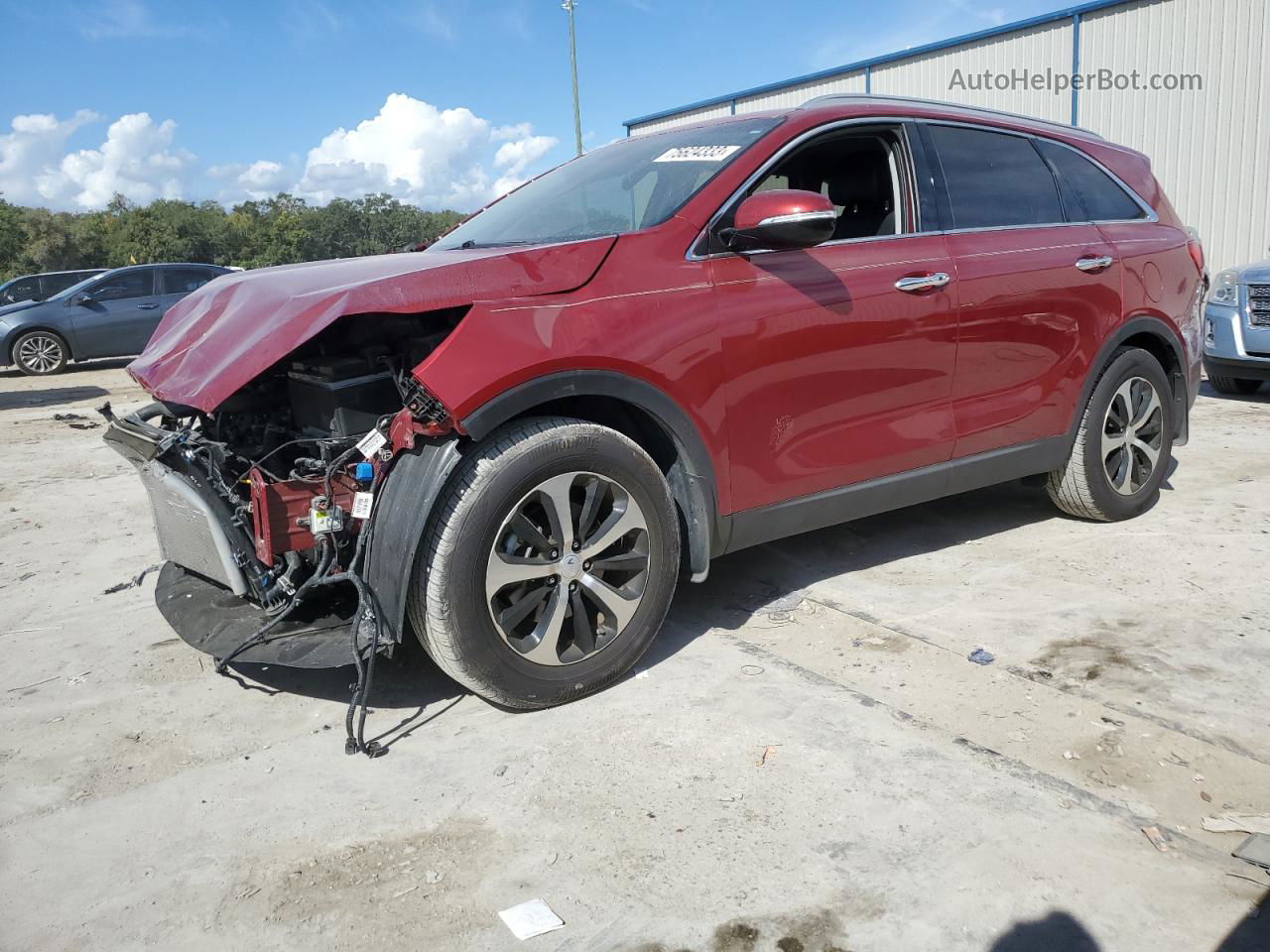 2018 Kia Sorento Ex Red vin: 5XYPH4A58JG425471