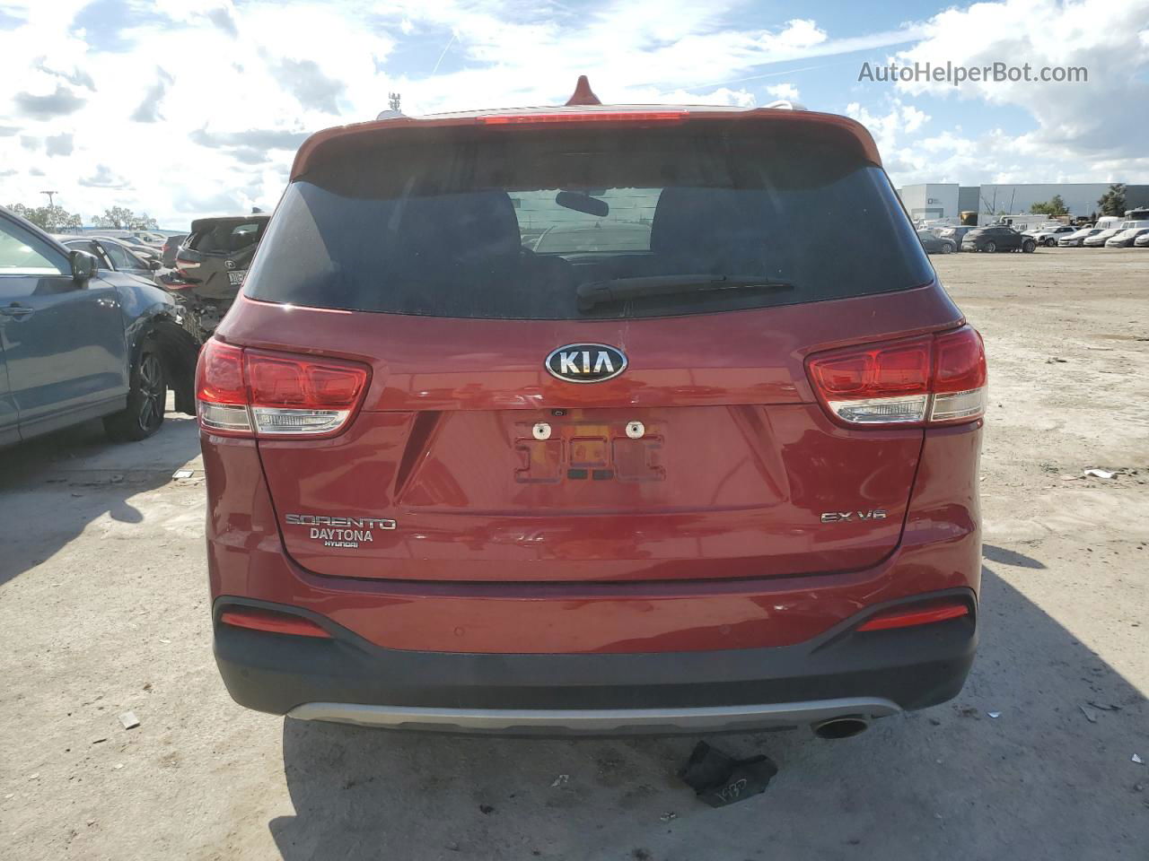 2018 Kia Sorento Ex Red vin: 5XYPH4A58JG425471