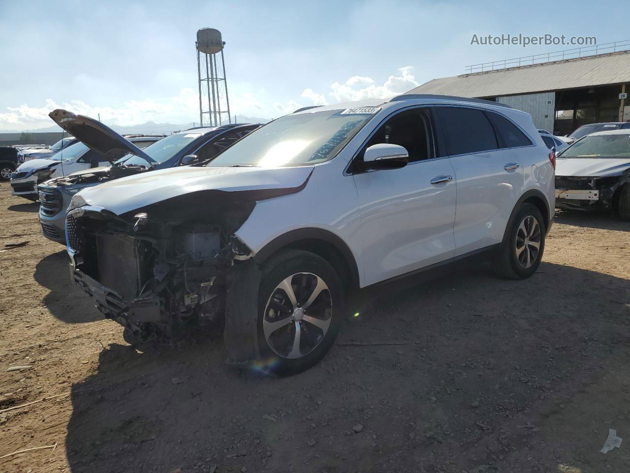 2018 Kia Sorento Ex Белый vin: 5XYPH4A59JG373509