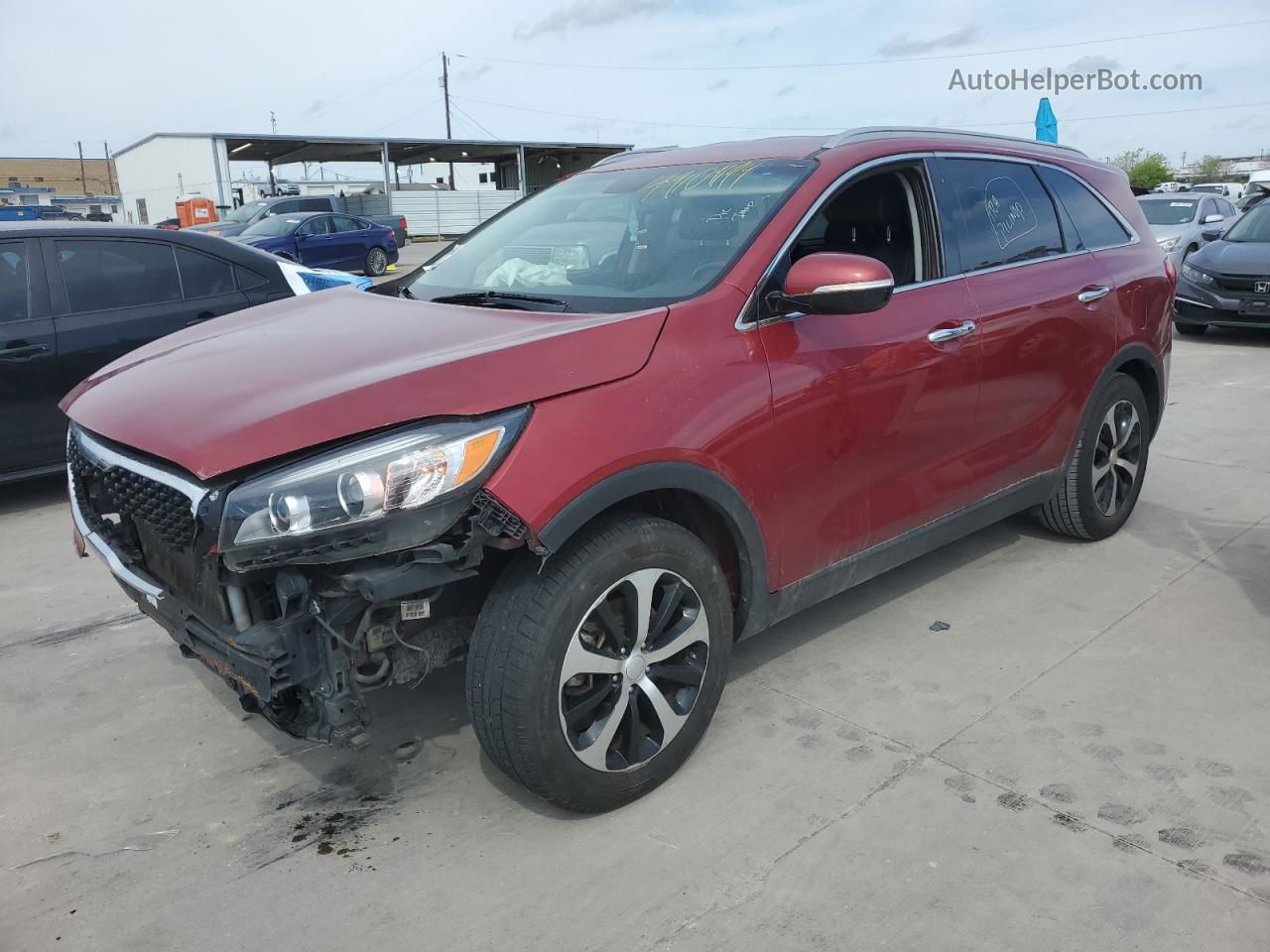 2018 Kia Sorento Ex Red vin: 5XYPH4A59JG409778