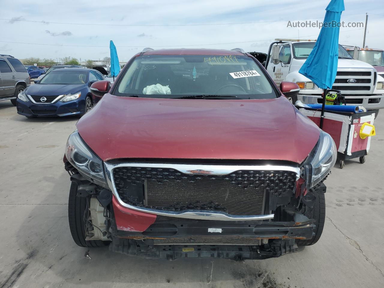 2018 Kia Sorento Ex Red vin: 5XYPH4A59JG409778