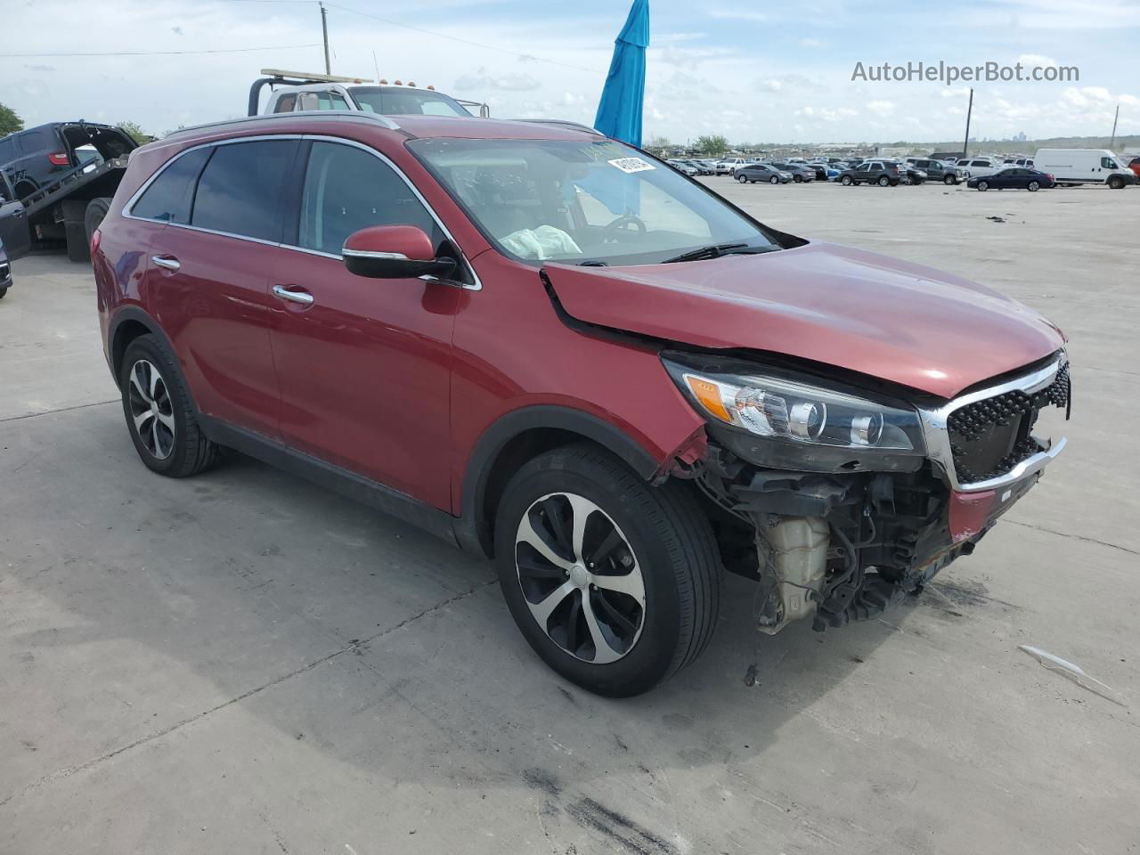 2018 Kia Sorento Ex Red vin: 5XYPH4A59JG409778