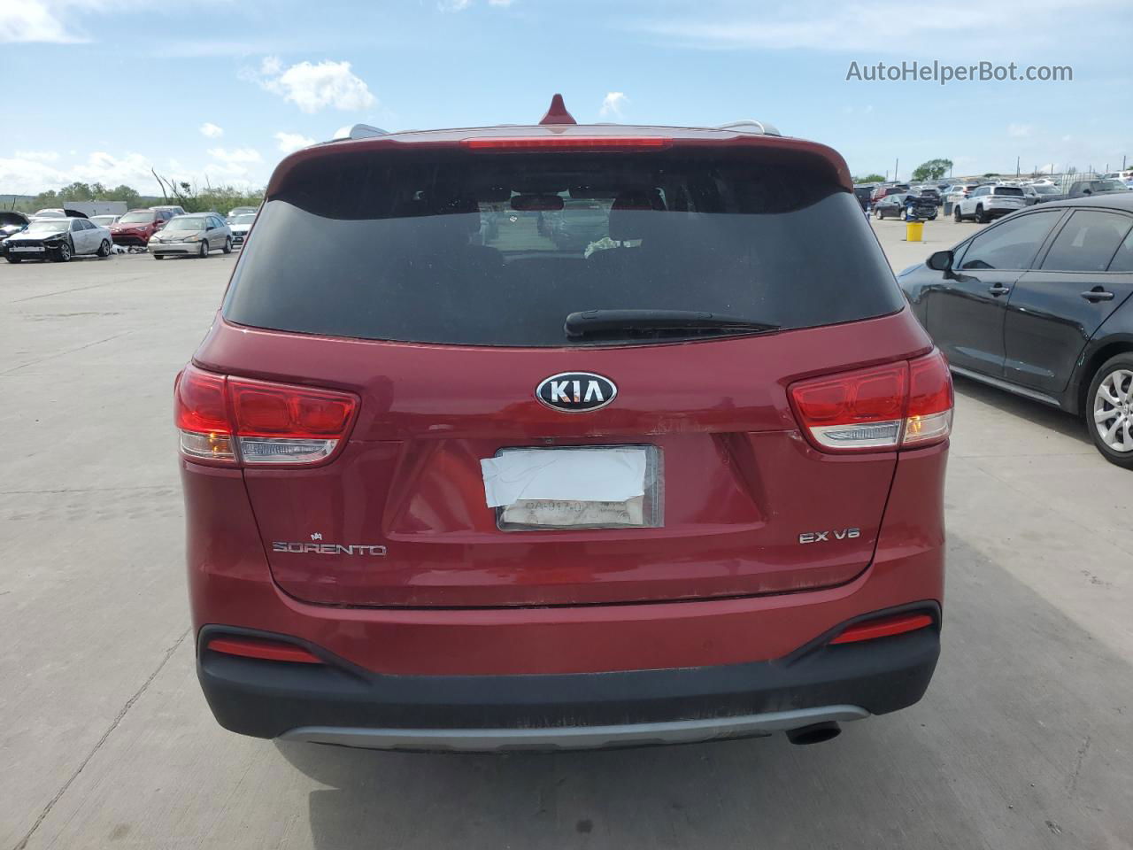 2018 Kia Sorento Ex Red vin: 5XYPH4A59JG409778