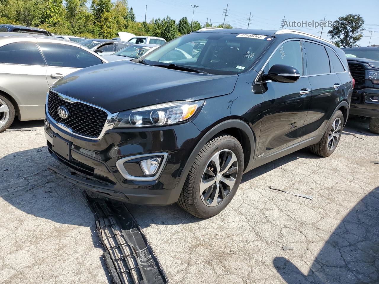 2017 Kia Sorento Ex Черный vin: 5XYPHDA12HG264462