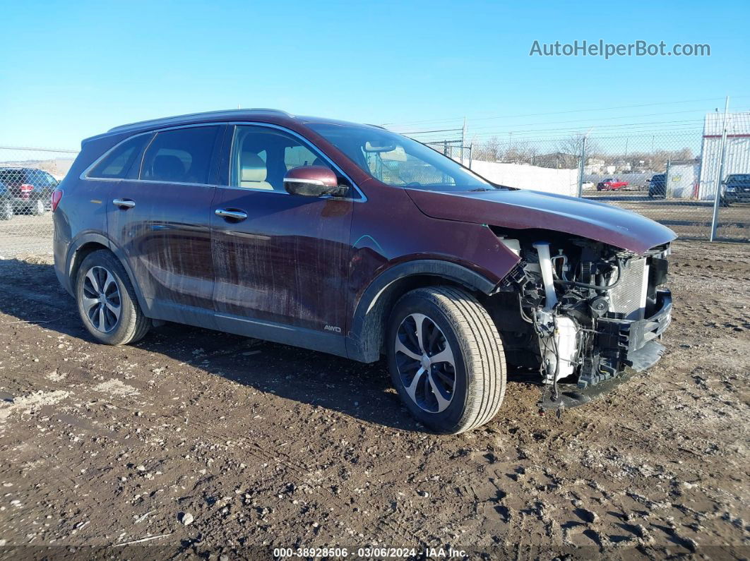 2018 Kia Sorento 2.0t Ex Maroon vin: 5XYPHDA14JG348496