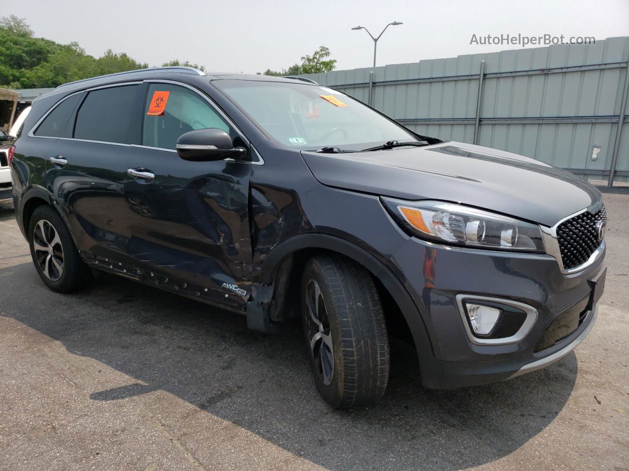 2018 Kia Sorento Ex Серый vin: 5XYPHDA51JG366375