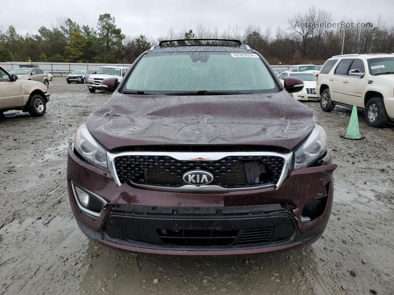 2018 Kia Sorento Ex Maroon vin: 5XYPHDA53JG385591