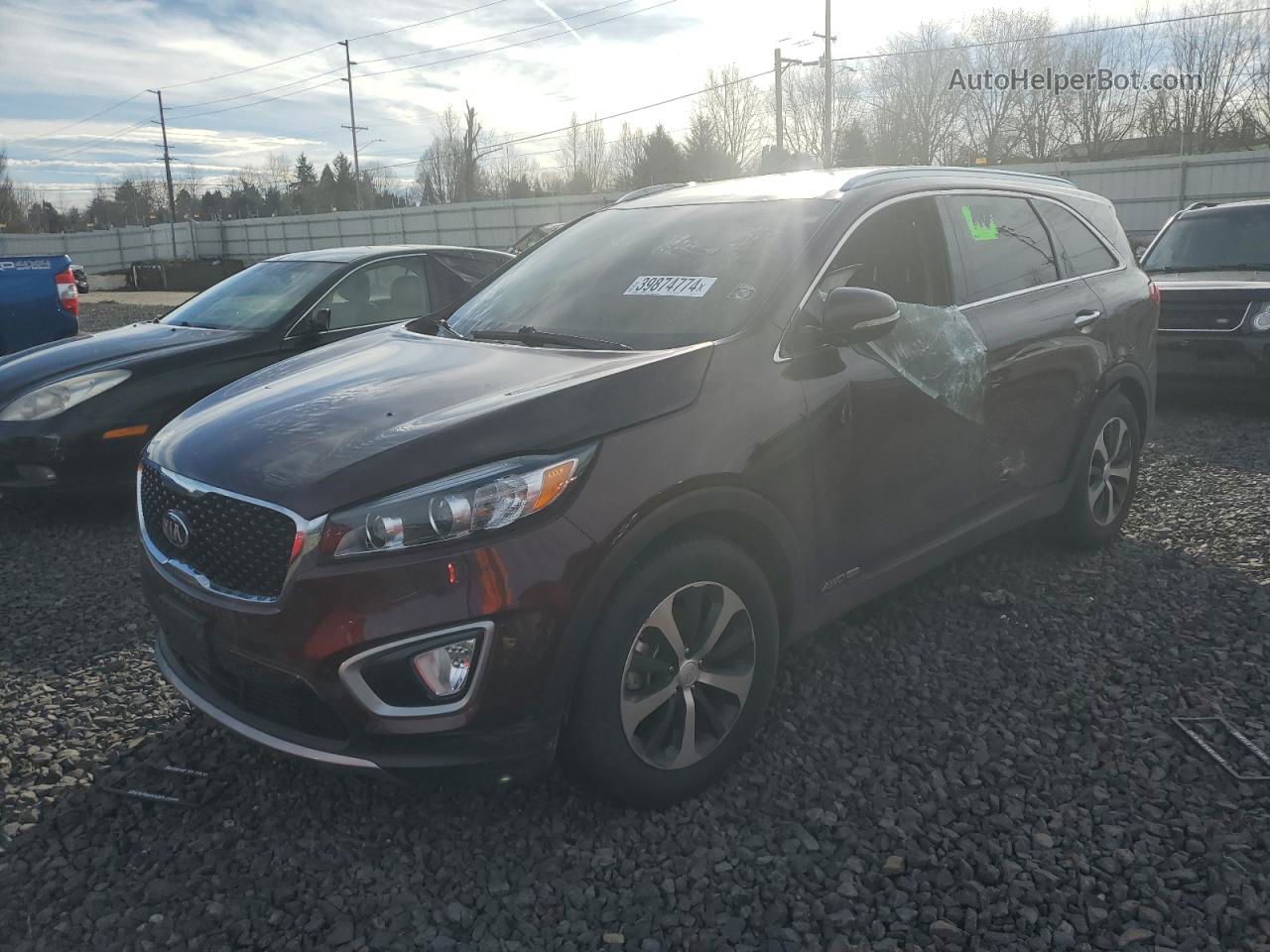 2018 Kia Sorento Ex Burgundy vin: 5XYPHDA56JG423539