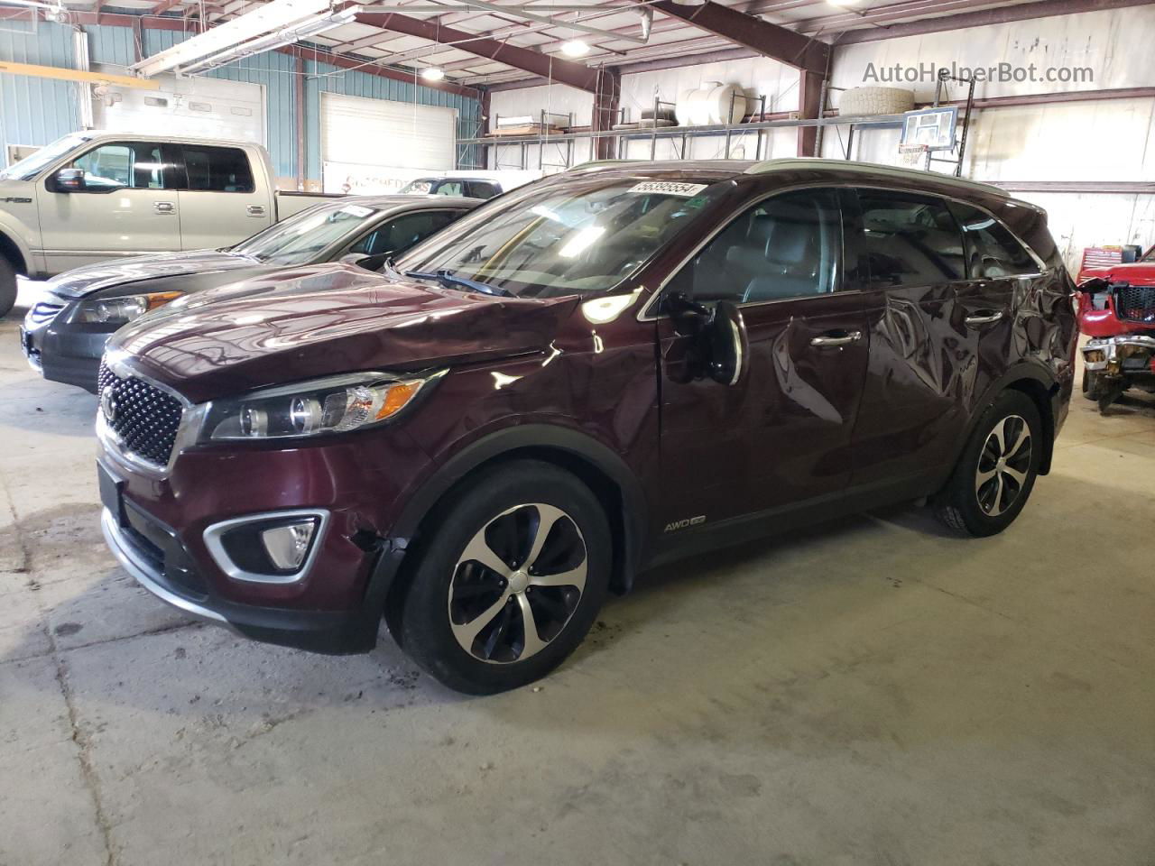 2017 Kia Sorento Ex Burgundy vin: 5XYPHDA57HG282894