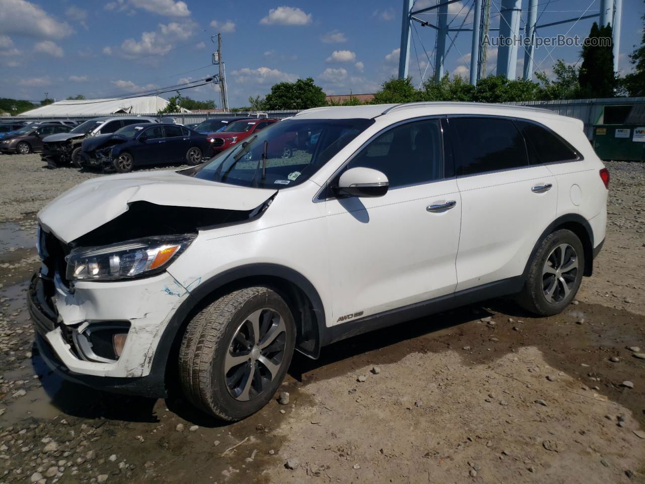 2018 Kia Sorento Ex White vin: 5XYPHDA5XJG401981