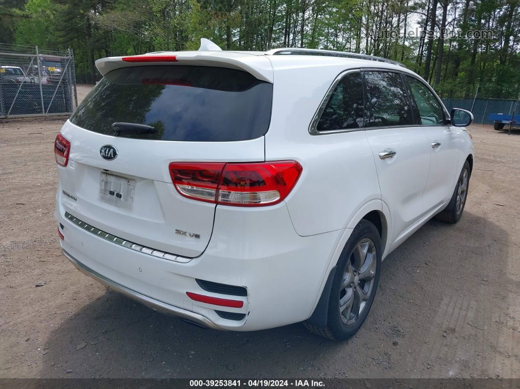 2017 Kia Sorento 3.3l Sx White vin: 5XYPK4A50HG224868