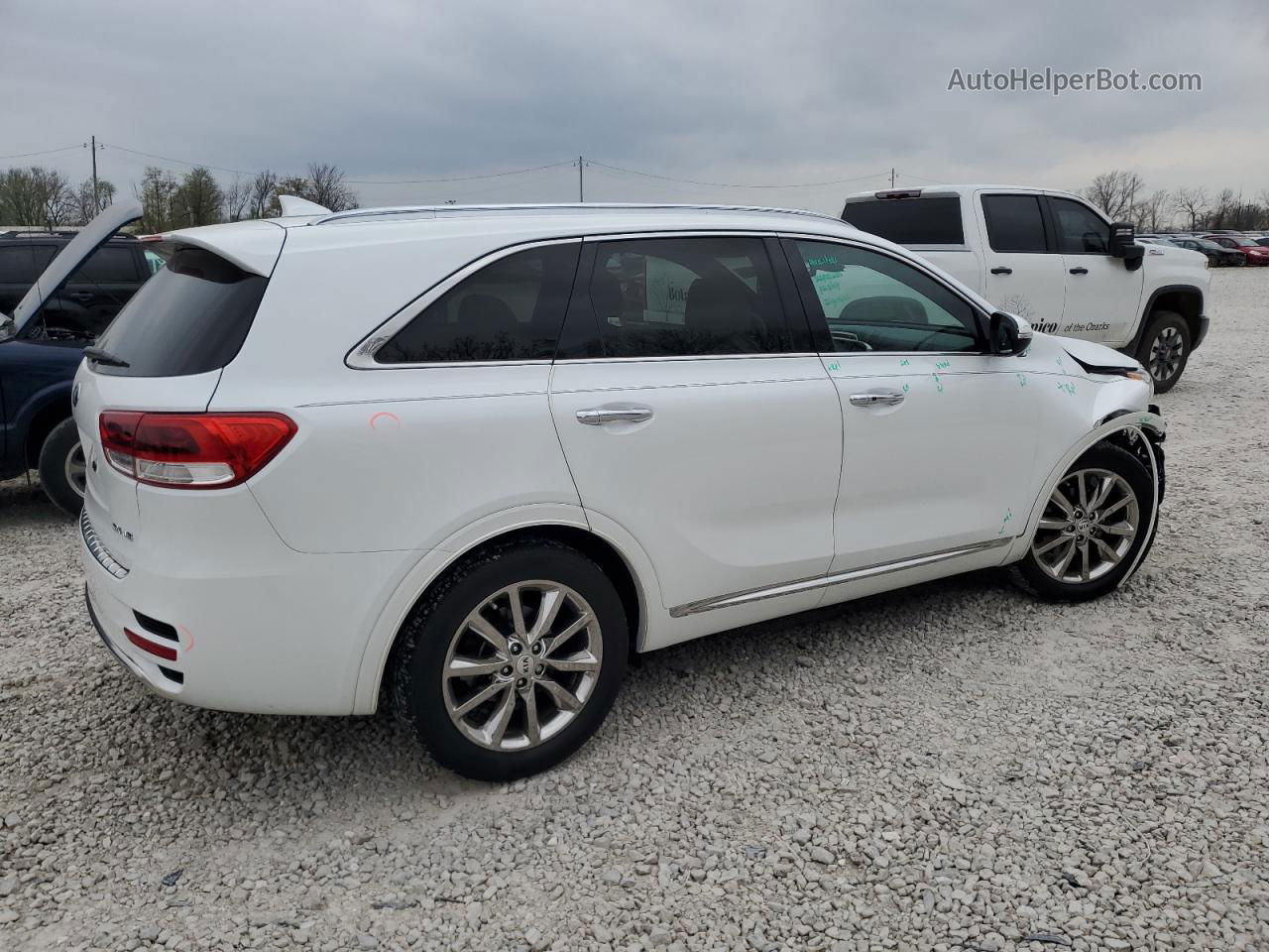 2017 Kia Sorento Sx White vin: 5XYPK4A52HG239808