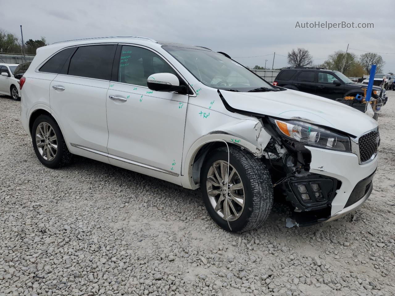 2017 Kia Sorento Sx White vin: 5XYPK4A52HG239808