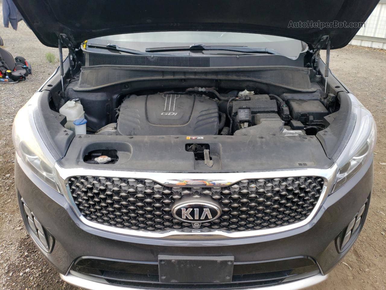 2018 Kia Sorento Sx Gray vin: 5XYPK4A52JG383543