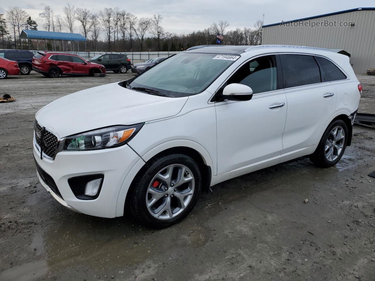 2018 Kia Sorento Sx White vin: 5XYPK4A52JG387124