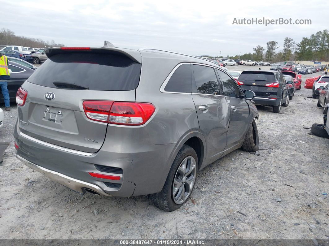 2018 Kia Sorento 3.3l Sx Gray vin: 5XYPK4A55JG377798