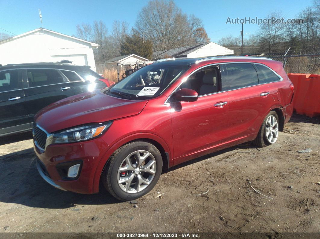 2018 Kia Sorento 3.3l Sx Red vin: 5XYPK4A57JG370626