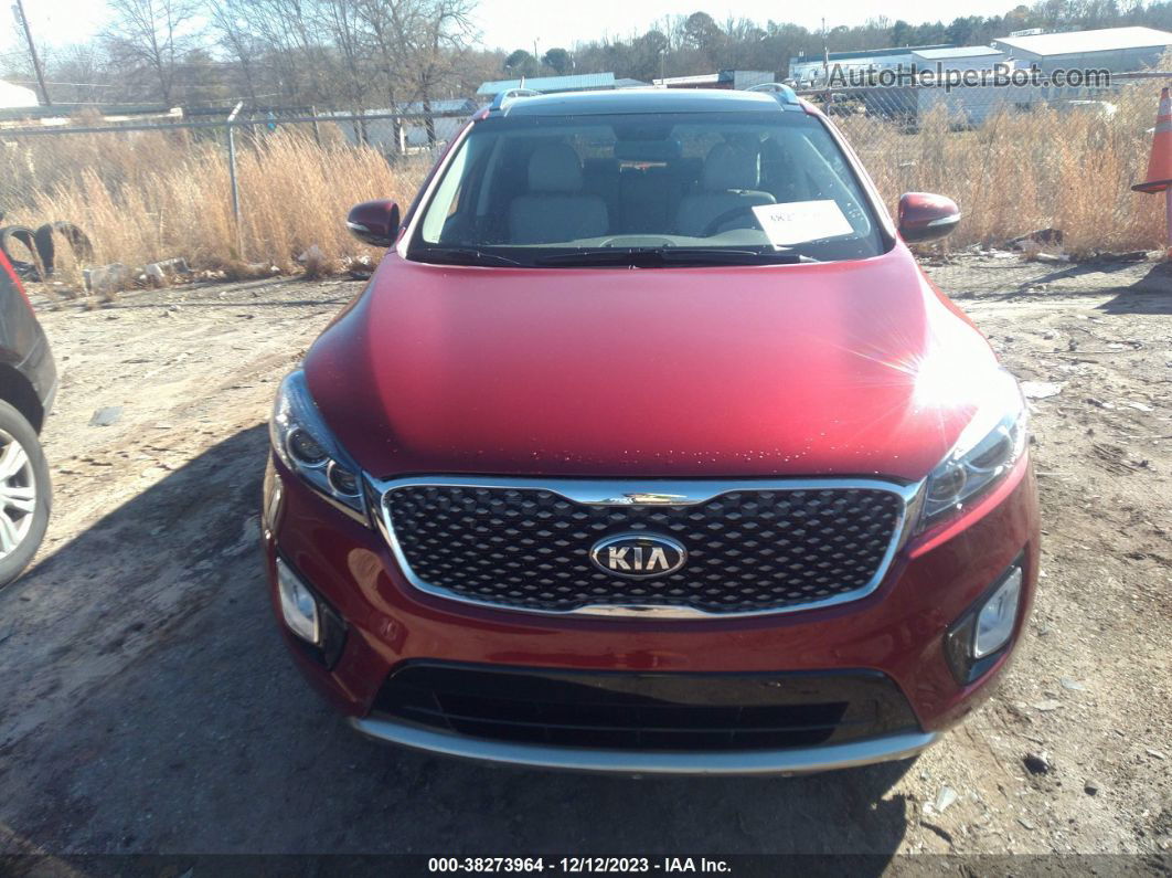 2018 Kia Sorento 3.3l Sx Красный vin: 5XYPK4A57JG370626