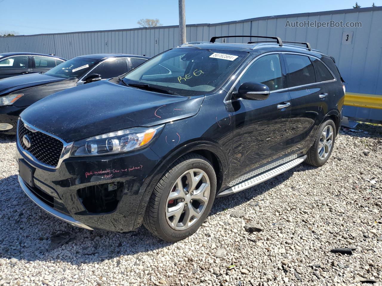 2017 Kia Sorento Sx Black vin: 5XYPK4A59HG328436