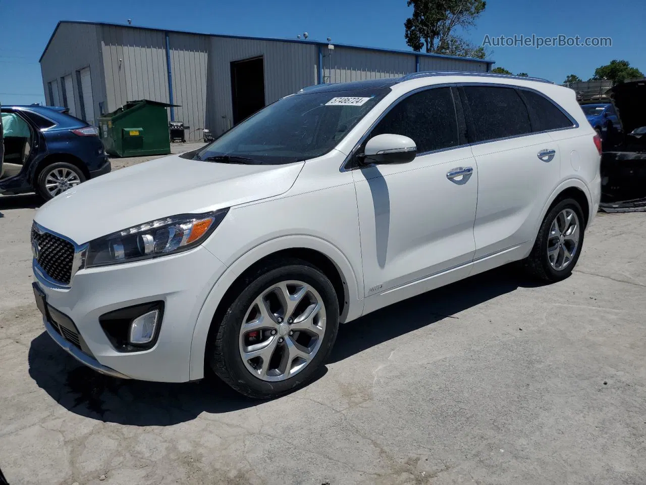 2017 Kia Sorento Sx White vin: 5XYPKDA50HG308396