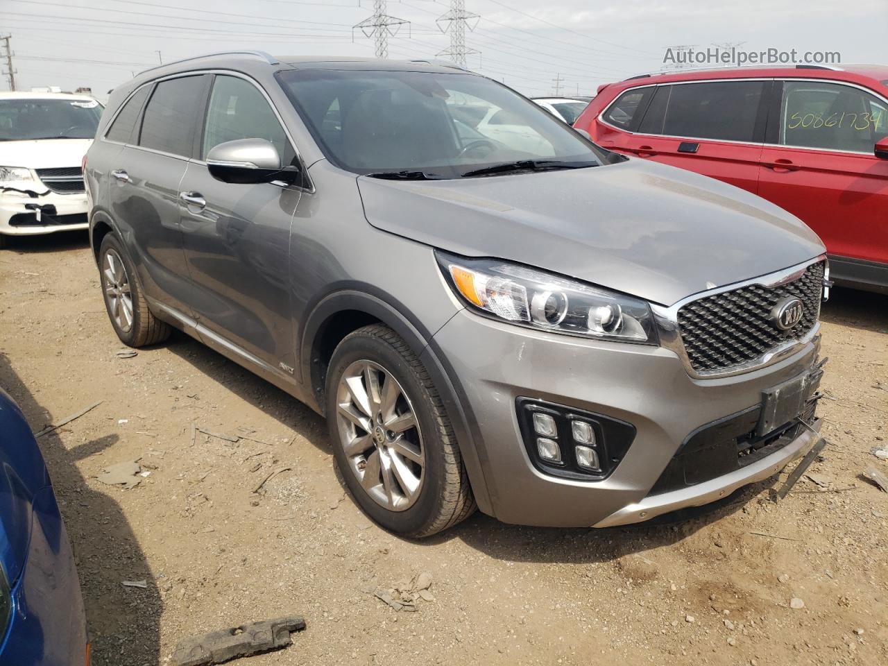 2017 Kia Sorento Sx Серый vin: 5XYPKDA51HG307161