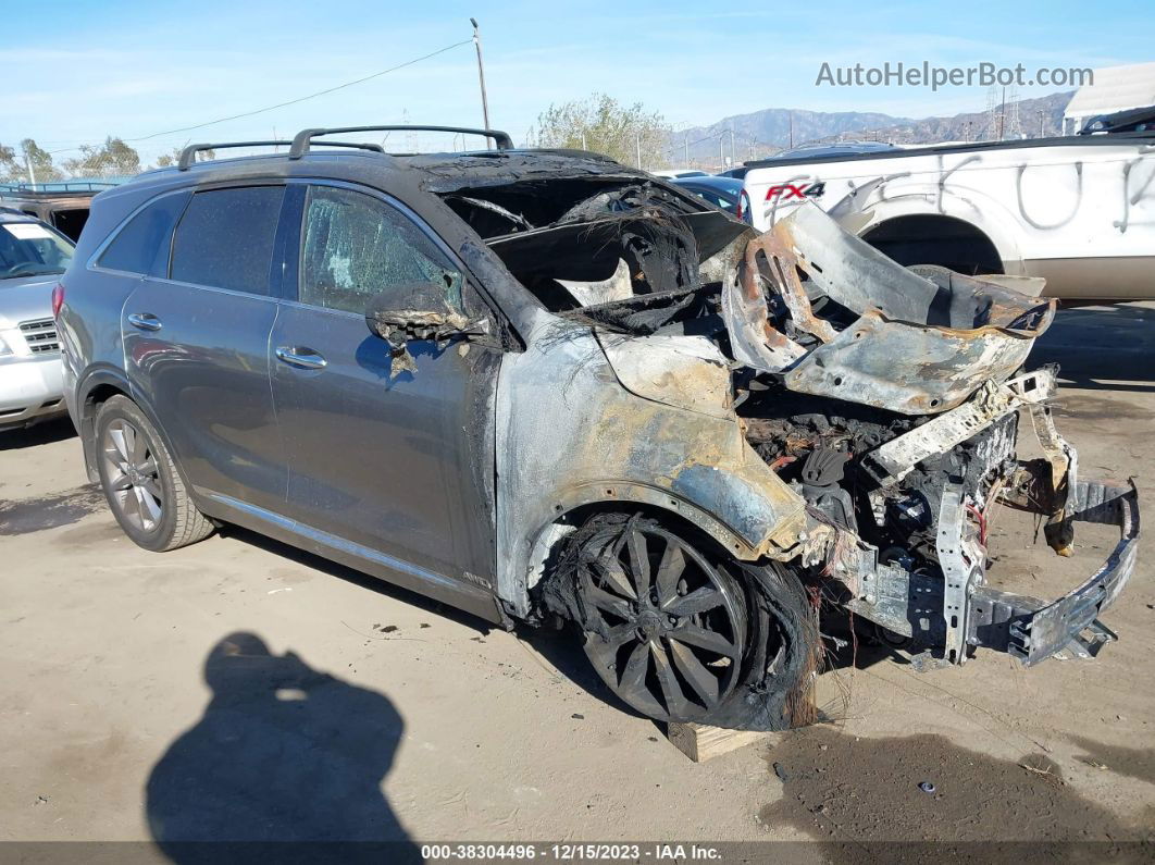 2018 Kia Sorento 3.3l Sxl Gray vin: 5XYPKDA52JG369240