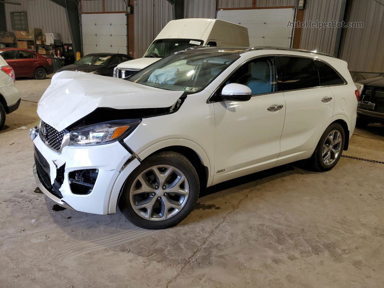 2017 Kia Sorento Sx White vin: 5XYPKDA55HG254514