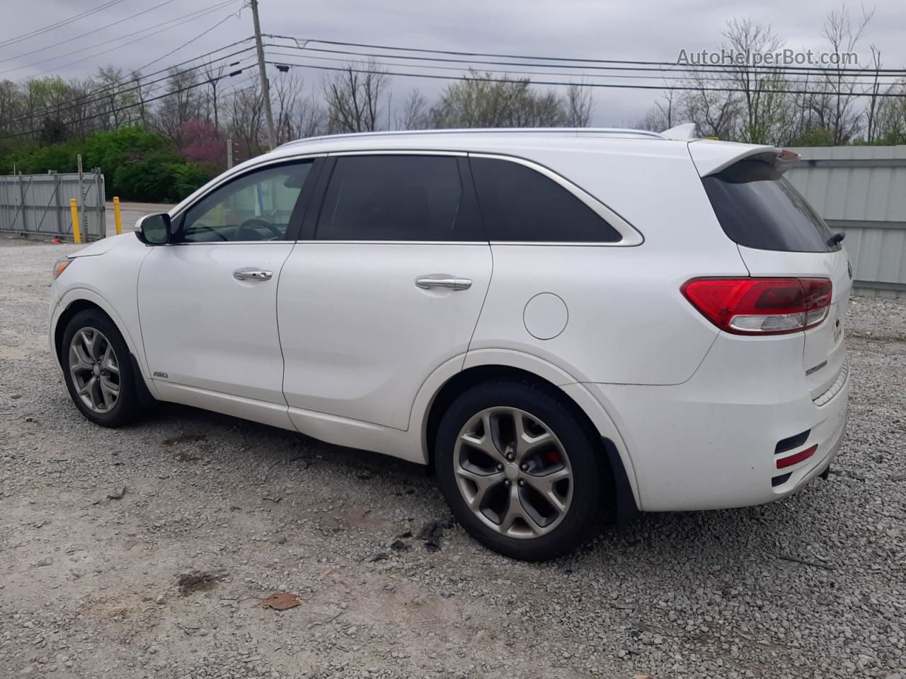 2017 Kia Sorento Sx White vin: 5XYPKDA58HG203167