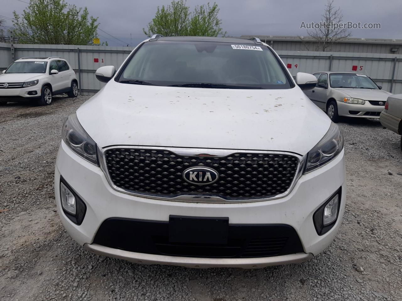 2017 Kia Sorento Sx White vin: 5XYPKDA58HG203167