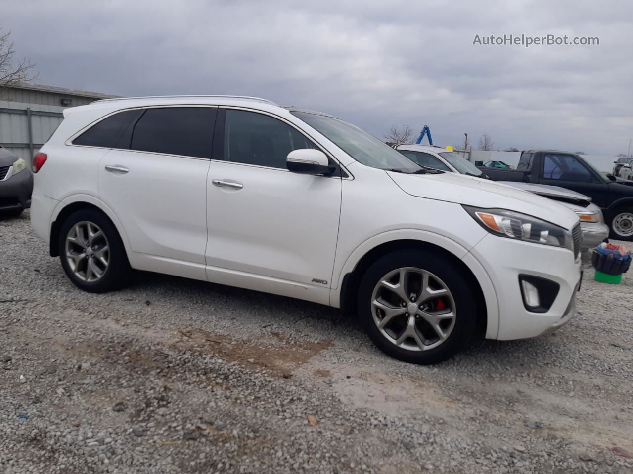 2017 Kia Sorento Sx White vin: 5XYPKDA58HG203167