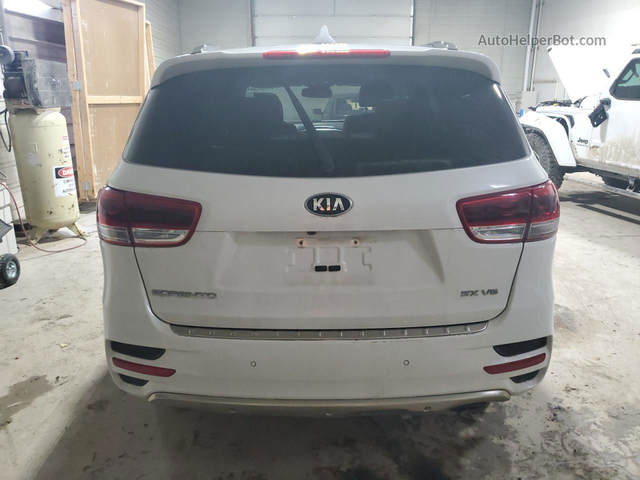 2018 Kia Sorento Sx White vin: 5XYPKDA58JG418375