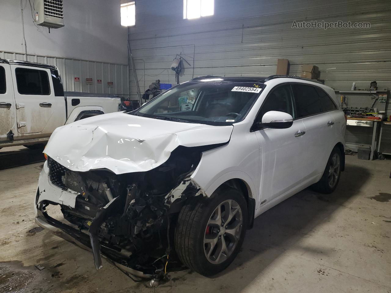 2018 Kia Sorento Sx White vin: 5XYPKDA58JG418375