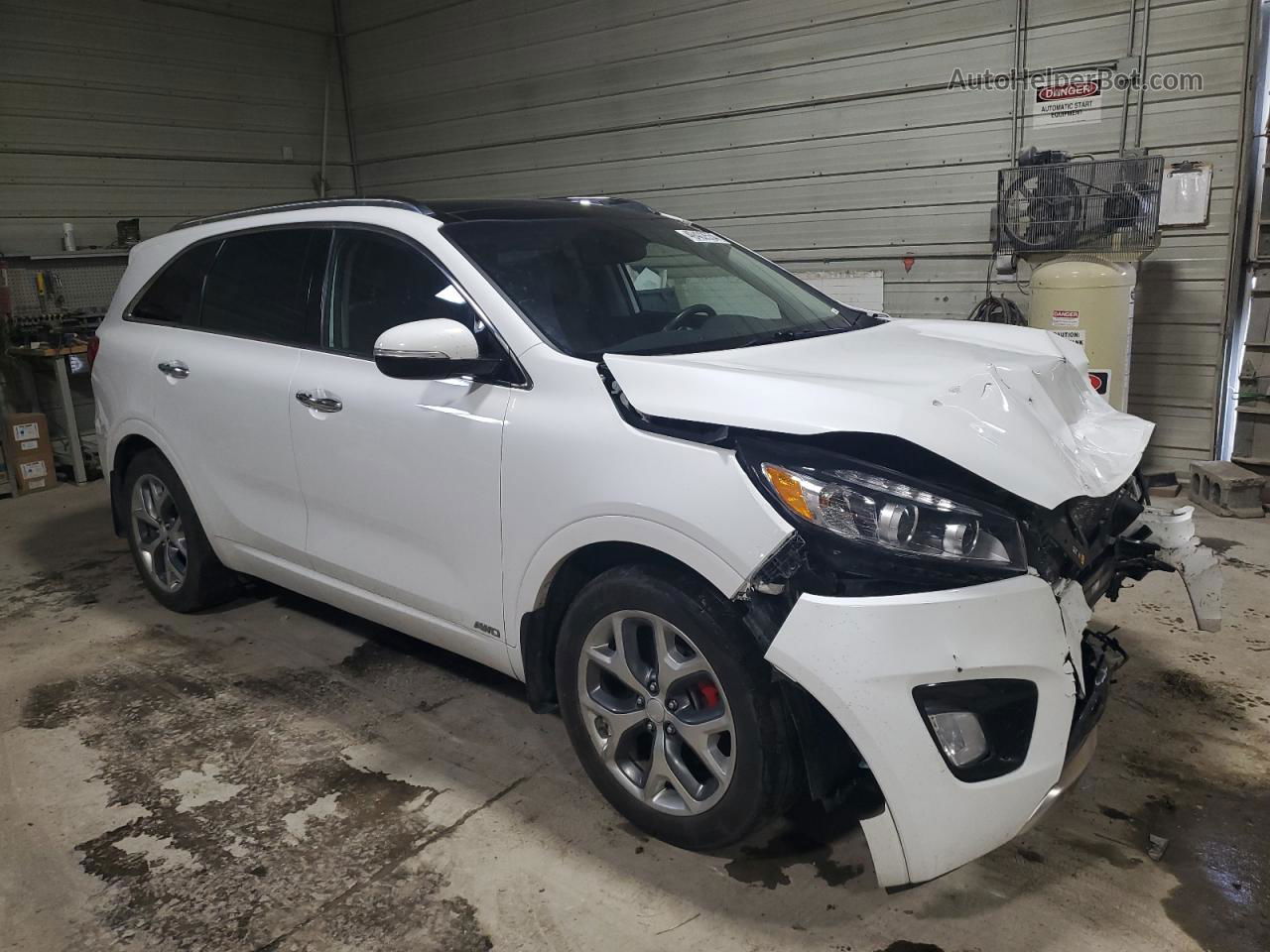 2018 Kia Sorento Sx White vin: 5XYPKDA58JG418375